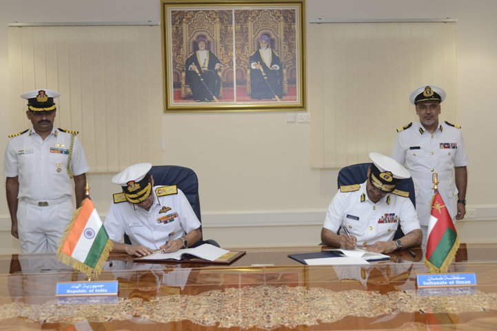 Oman and Indian Navies sign MoU for White Shipping Information exchange 
