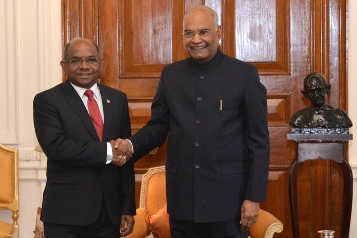 Maldives Foreign Minister calls on President Kovind at Rashtrapati Bhavan
