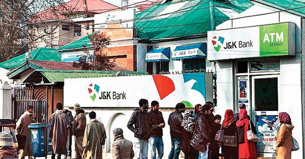 Employees protest govt's move to treat J&K bank as PSU