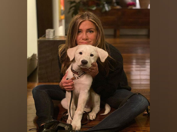 Jennifer Aniston cuddles up with pet dog on Thanksgiving: 'We're grateful'