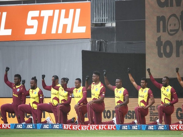 West Indies players take a knee in support of 'BLM'