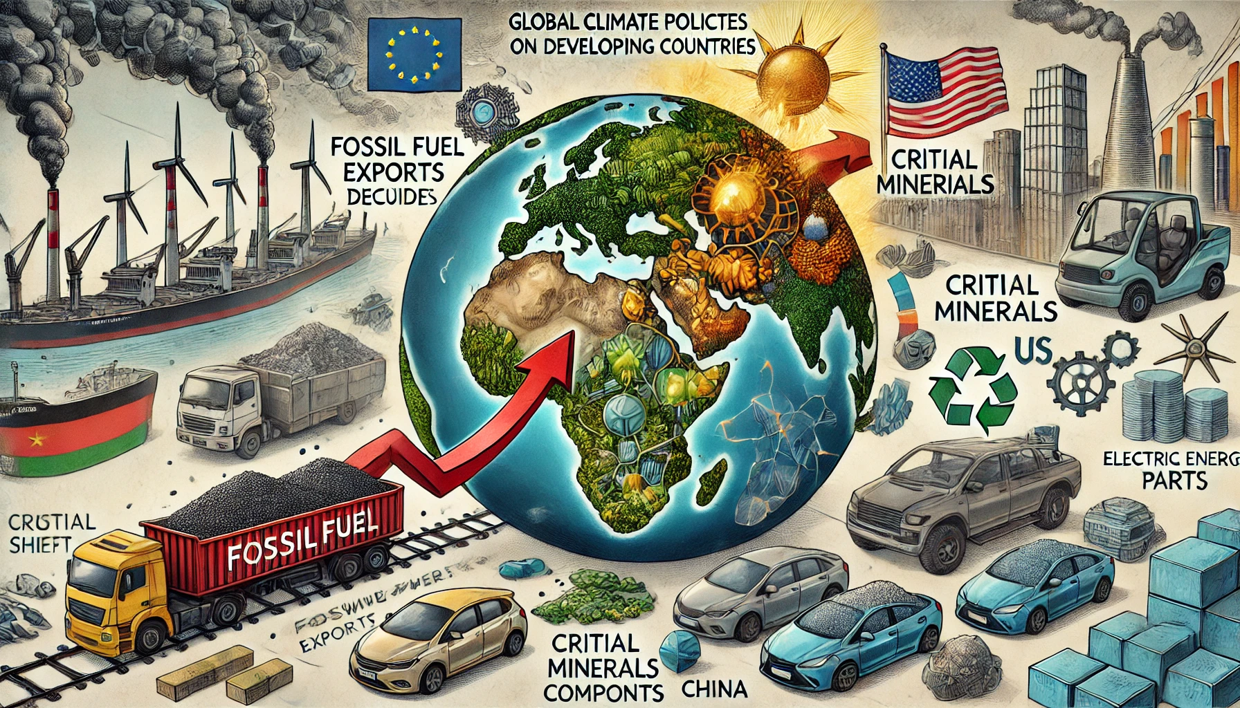 Green Transition Gains and Risks: How Climate Policies Reshape Developing Nations’ Trade