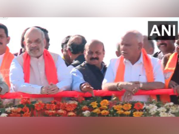 Karnataka: Amit Shah holds roadshow with CM Bommai, Yediyurappa in Dharwad