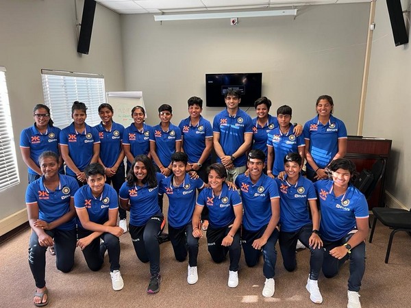 Neeraj Chopra interacts with Team India ahead of Women's T20 World Cup final
