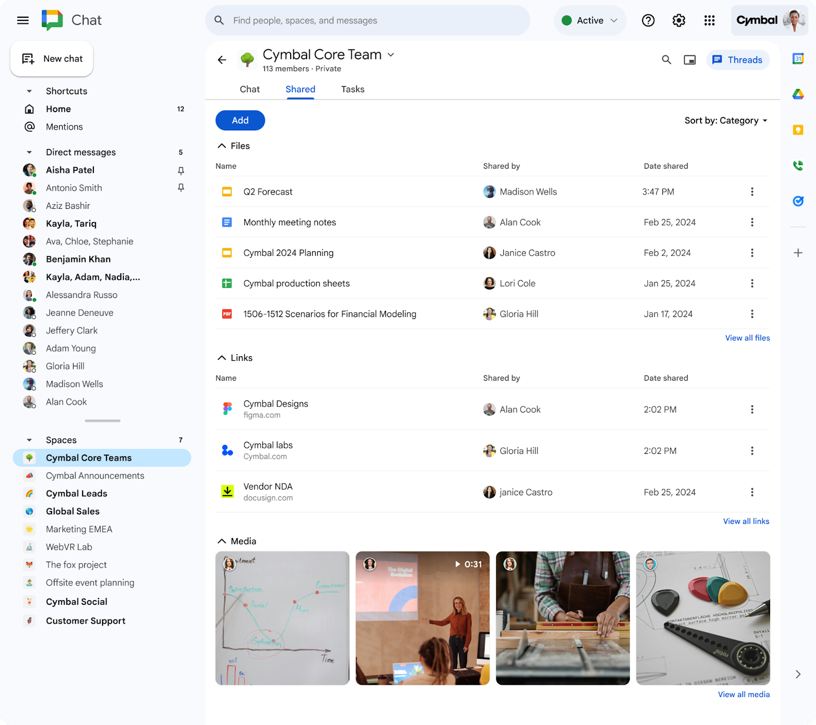 Google improves file management experience within Chat spaces