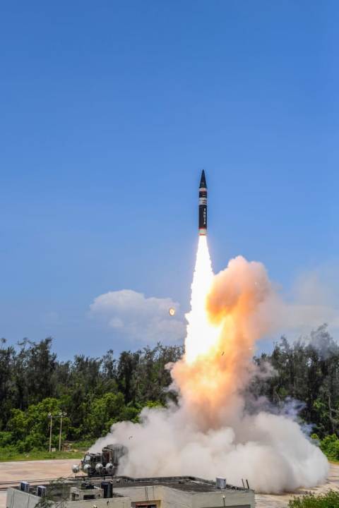 Successful launch of Intermediate Range Ballistic Missile Agni-4 carried out