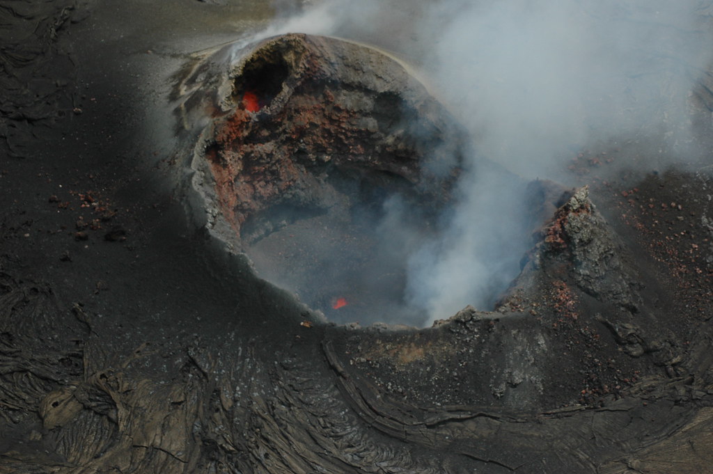 Visitors flock to Hawaiian volcano to see glowing lava flows