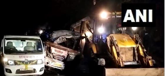 MP: 11 killed as bus catches fire in collision with dumper truck in Guna