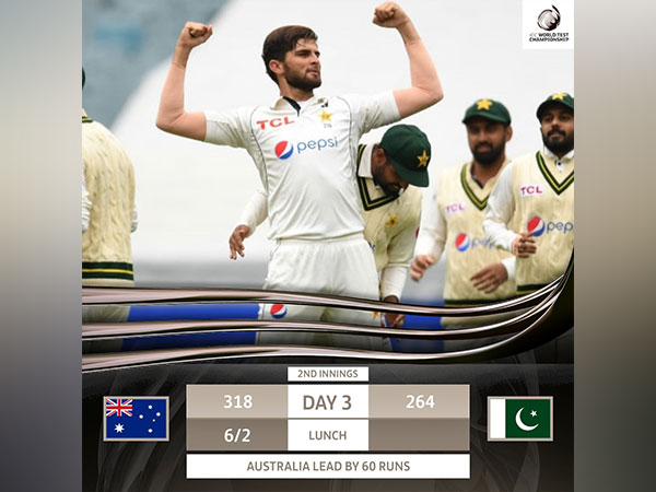 AUS vs PAK, 1st Test: Cummins' five-for puts Australia in command before Shaheen strikes back (Day 3, Lunch)