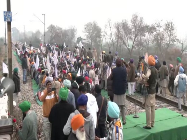 Punjab: Farmers stage protest on railway track at Batala station, demand increase in sugarcane MSP