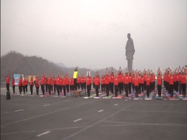 182 yoga practitioners perform 'Surya Namaskar' at Statue of Unity to mark Leap Day-2020