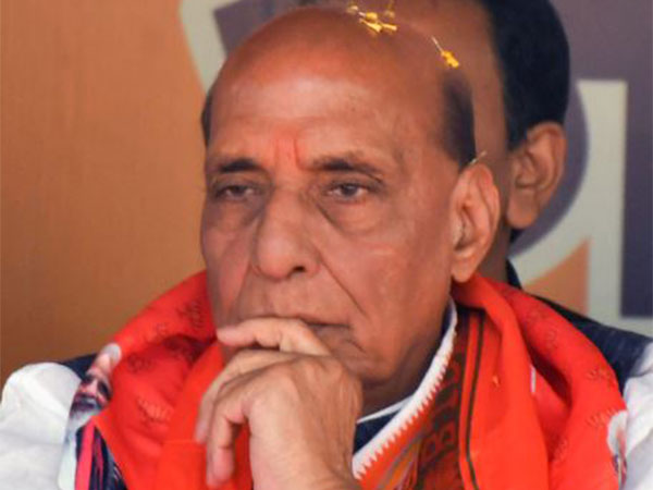 Defence Minister Rajnath Singh inaugurates his election office in Lucknow 