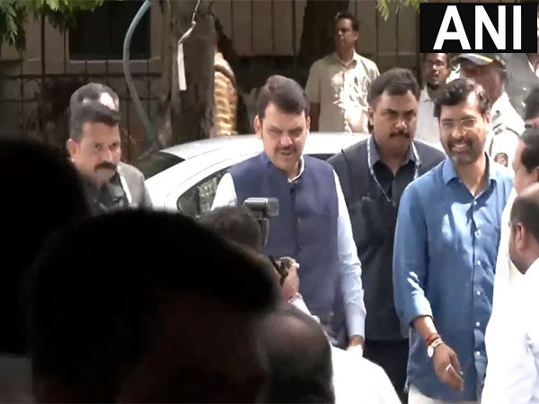 Deputy CM Devendra Fadnavis arrives at BJP office in Mumbai to attend party's core committee meeting