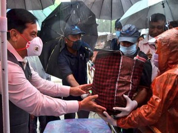 Assam CM visits flood and erosion-hit areas; distributes relief material 