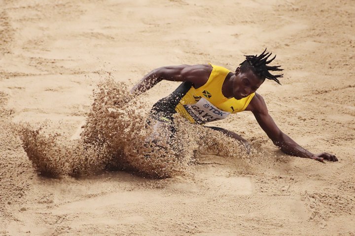 REFILE-Athletics-New champion Gayle can go on to break long jump world record, coach says