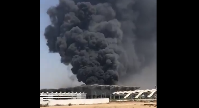 Watch: Huge fire at Haramain train station in Jeddah, injuries reported