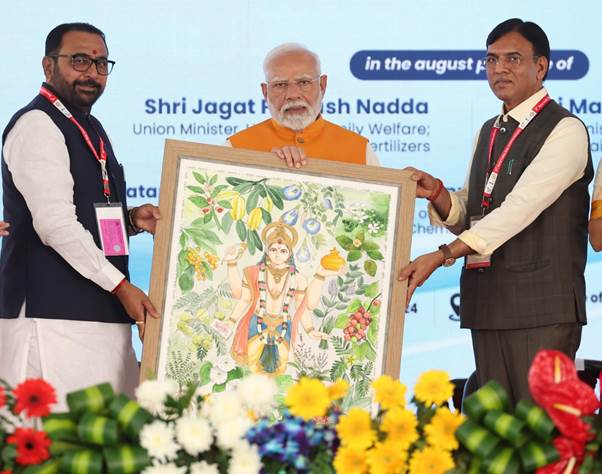 PM Modi Inaugurates Rs 12,850 Cr Health Projects at AIIA New Delhi on Dhanvantari Jayanti 