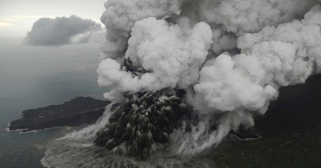 Indonesian tsunami volcano lost two-thirds of its height