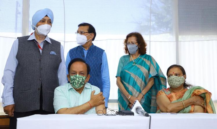 Dr Harsh Vardhan and wife administered second dose of COVID-19 vaccine 