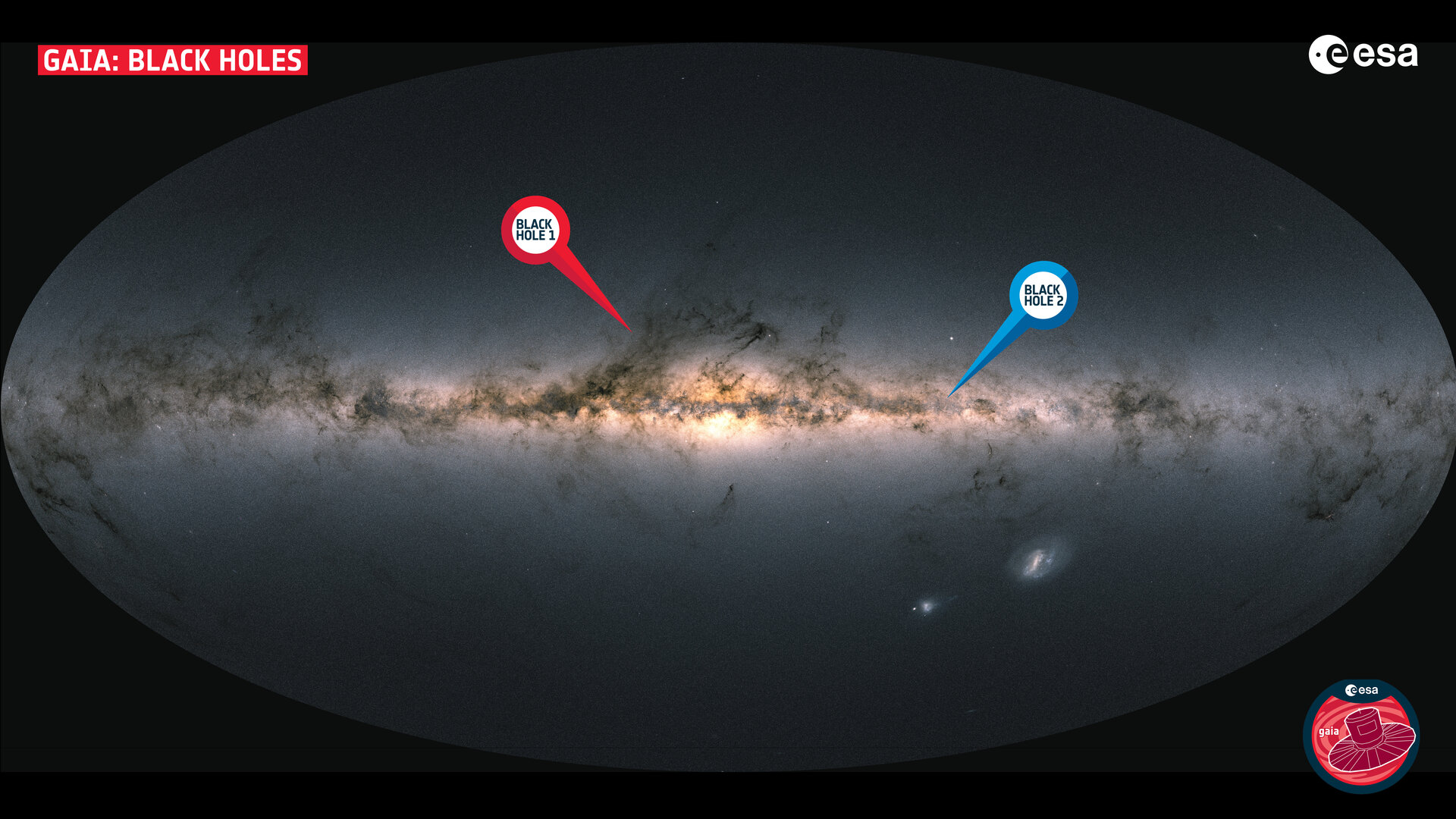 Two closest-ever black holes to Earth discovered by ESA's Gaia mission