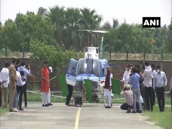 Narendra Singh Tomar flags-off helicopter for locust control operations