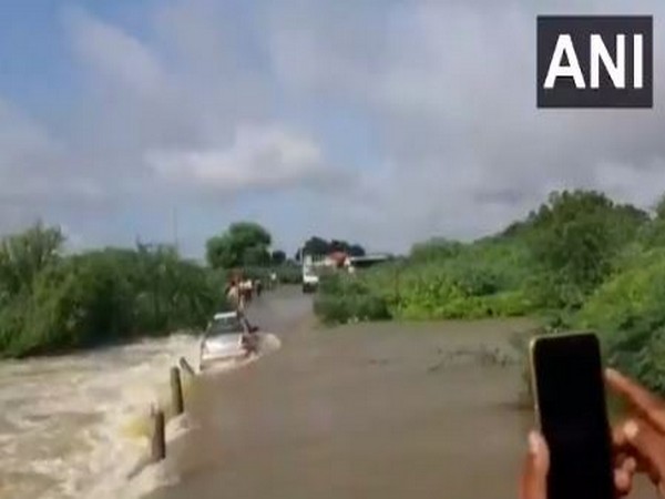 Andhra Pradesh: Locals rescue two men after car gets washed away in rivulet