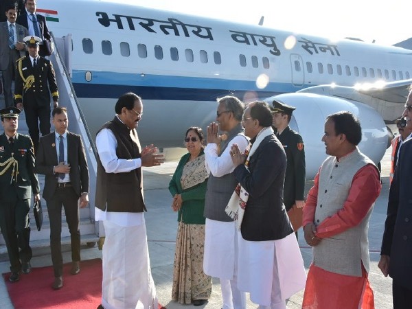Vice President Venkaiah Naidu arrives in Dehradun