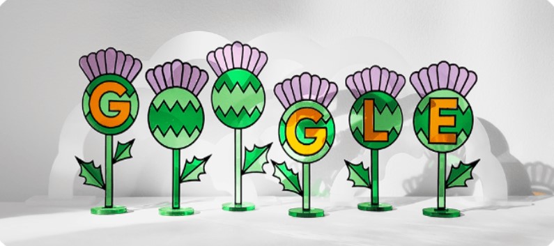 Google Doodle Shines for St. Andrew's Day