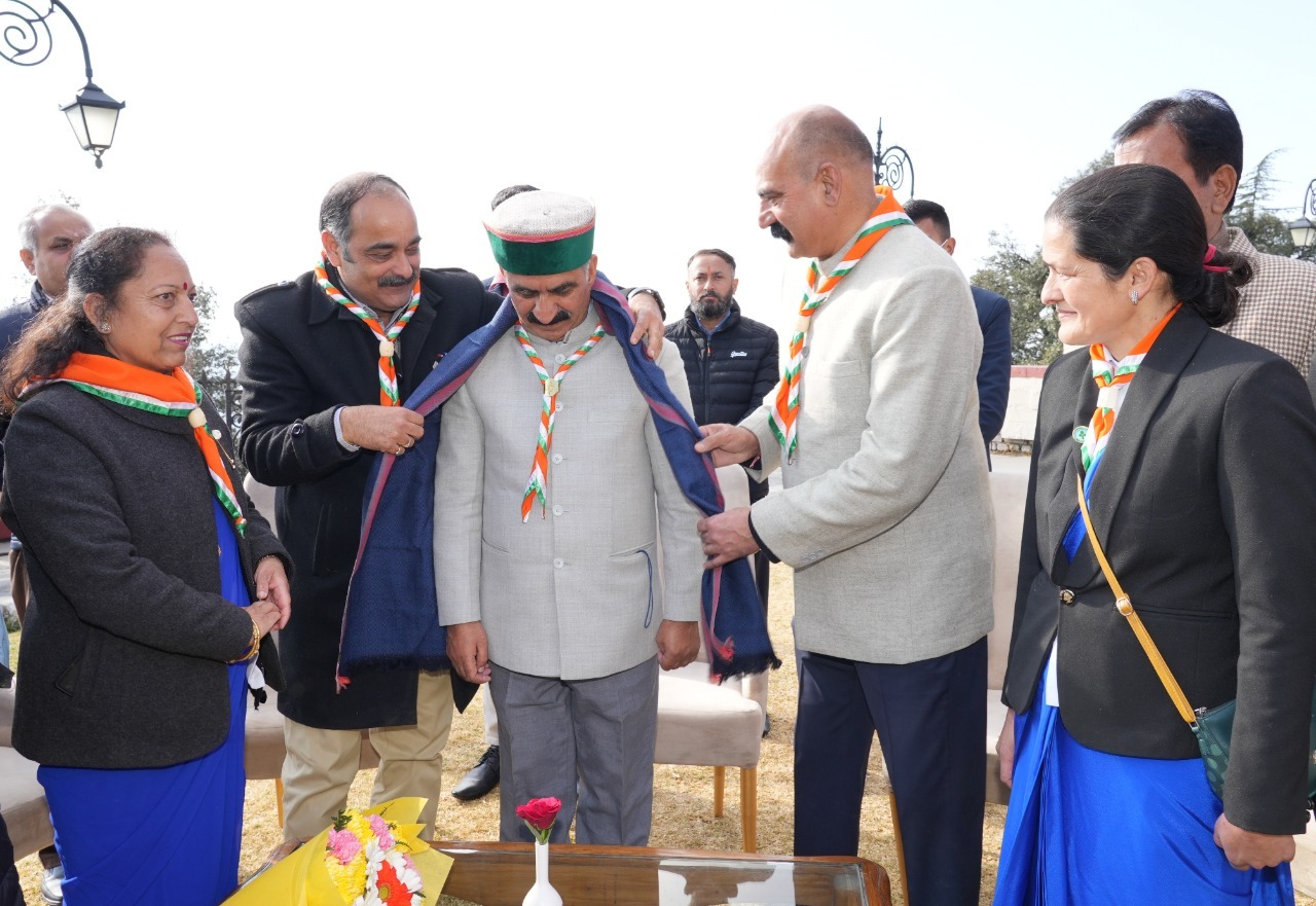 Delegation of Scouts and Guides congratulates Sukhvinder Singh Sukhu on becoming Himachal Pradesh CM 