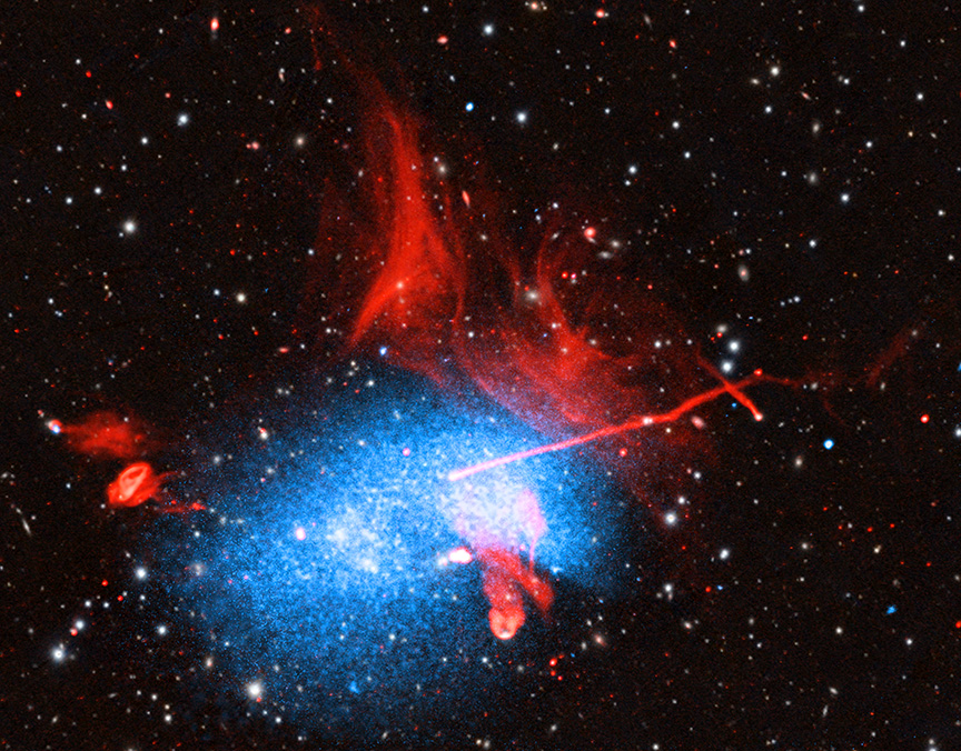 Galactic Collision: Spectacular three-way smashup caught by telescopes