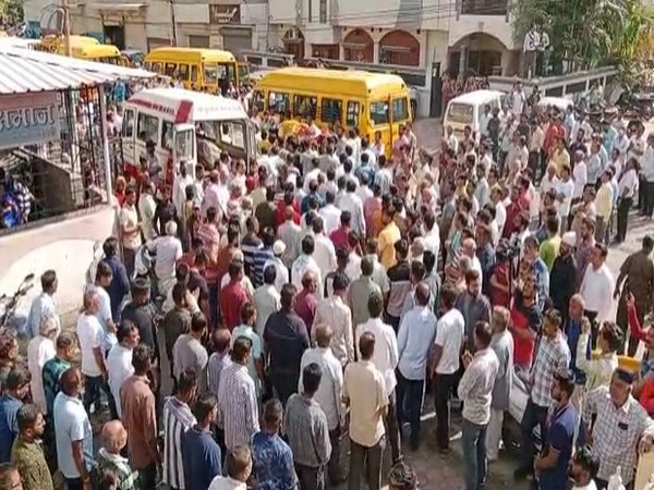 Funeral procession taken out in Indore's Patel Nagar after death of 36 persons in stepwell collapse incident