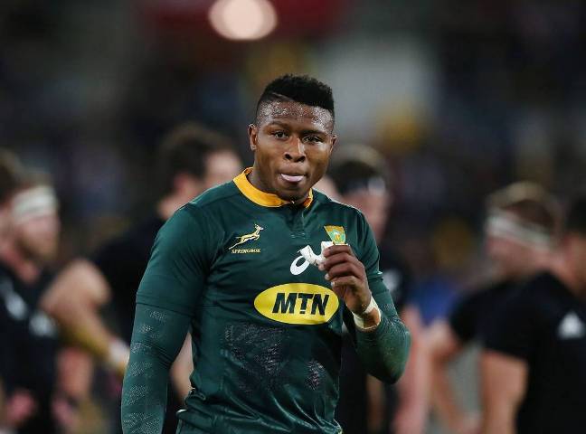 Rugby-Springboks winger Dyantyi faces ban after 'B' sample positive
