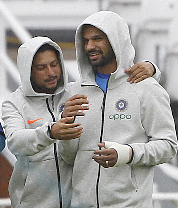 Recovering Dhawan hits the gym