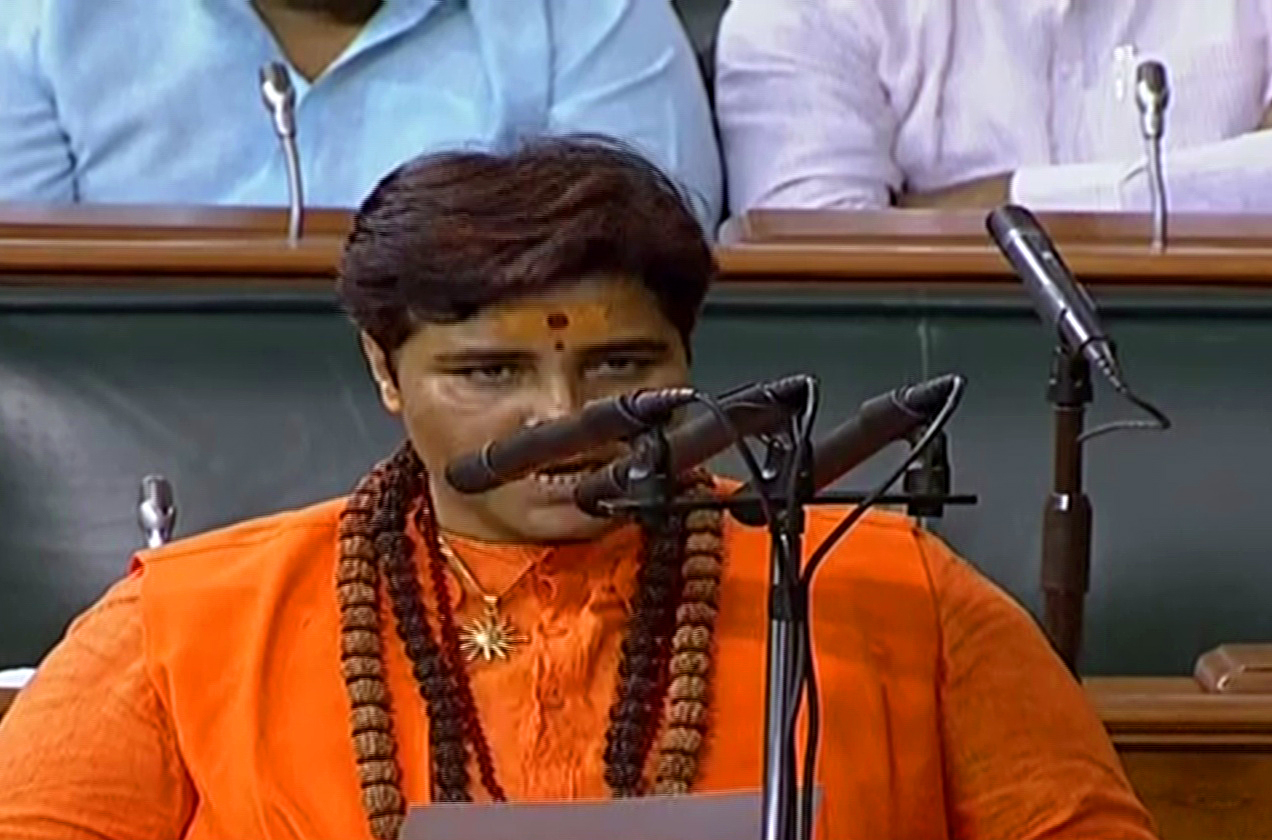 Pragya Thakur creates row with her name while taking oath at 17th Lok Sabha session