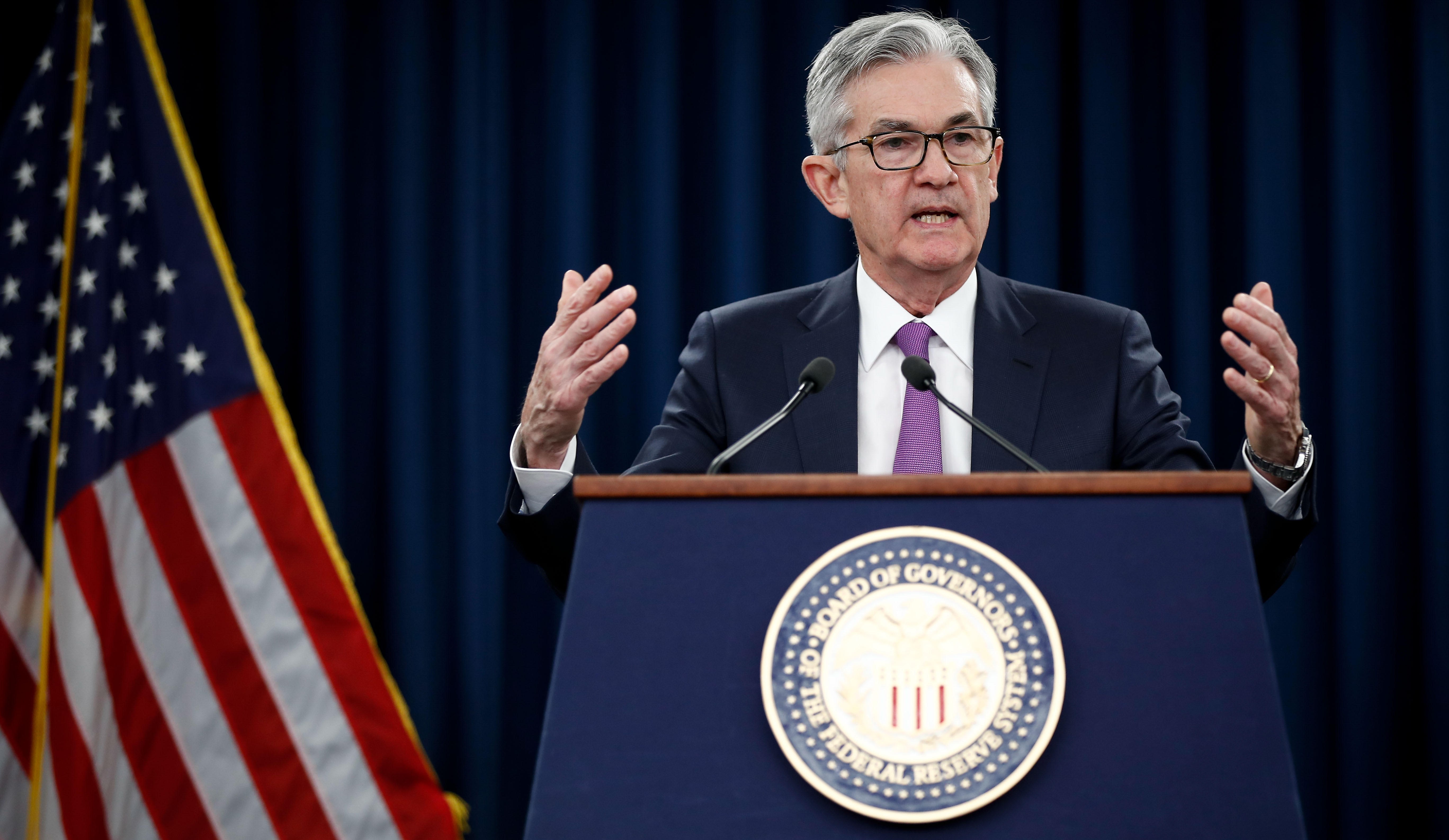 US Fed's Powell downplays concerns about cash crunch on financial markets