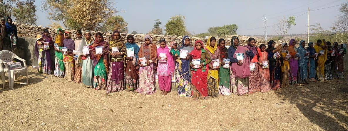 2 Districts, 3 Villages, 400 Women in Rajasthan supported with Reusbale Cloth Pad Yearly Sanitation Kits under initiative Spotless Dame 