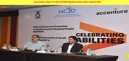 NCPEDP invites entries for 20th Mindtree Helen Keller Awards 2019
